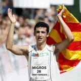 Kilian Jornet lors de la première victoire à Zinal en 2009